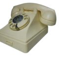 Teléfono Baquelita Blanco de Escritorio años 1950–1970 - Imagen 4