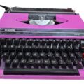 Máquina de escribir Marca LUXOR fucsia - Imagen 1