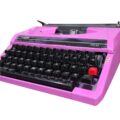 Máquina de escribir Marca LUXOR fucsia - Imagen 2