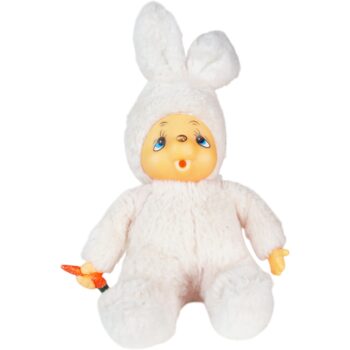 Monchhichi Conejo Original Años 90 con Zanahoria – Muñeco de Peluche