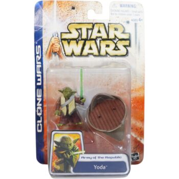 Figura Yoda Clone Wars 2009 CW14 Star Wars Hasbro con Silla Flotante