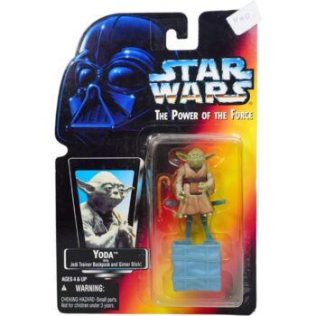 Yoda POTF Kenner 1995 – Star Wars Red Card con Mochila y Bastón