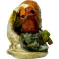 Figura Vintage de Cerámica Perro y Ardilla Pintada a Mano – Hecho en Taiwán Años 50 - Imagen 3