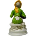 Figura Vintage de Cerámica Anciana con Cesta de Frutas Pintada a Mano – Hecho en Taiwán Años 50 - Imagen 4