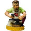 Figura Vintage de Cerámica Herrero Pintada a Mano – Hecho en Taiwán Años 50 - Imagen 1
