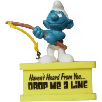 Figura Pitufo Pescador “Smurf A Gram” – Schleich Vintage 1980s | Colección Peyo