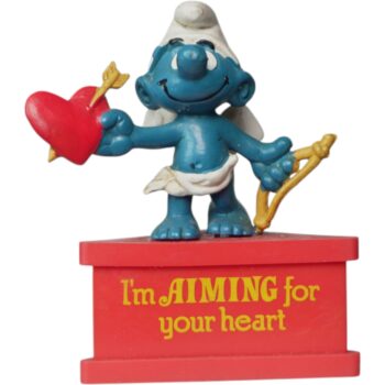 Figura Pitufo Cupido “Smurf-A-Gram” – Schleich Vintage 1980s | Colección Peyo
