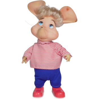 Topo Gigio - Muñeco de época 80s (Coleccionable) Ropa Roja a Rayas