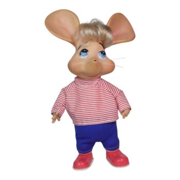 Topo Gigio - Muñeco de época 80s (Coleccionable) Ropa Roja a Rayas