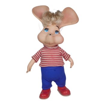 Topo Gigio - Muñeco de época 80s (Coleccionable) Ropa Roja a Rayas