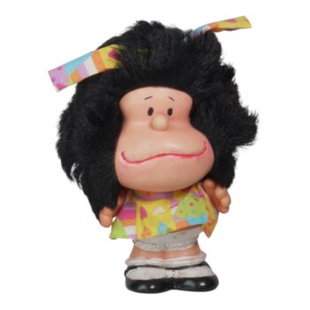Mafalda Vintage con Blusa Colorida y Vincha – Muñeca Vintage Coleccionable