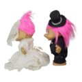 Pareja de Trolls Vintage Russ Berrie | Boda - Imagen 3