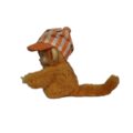 Monchicchi / Monchhichi Clip Vintage | Gorro Naranja a Rayas | Años 70–80 - Imagen 2