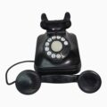 Teléfono Antiguo de Baquelita Negra | Disco Giratorio | Años 50 - Imagen 2