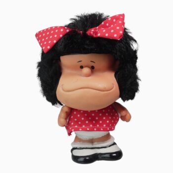 Mafalda con Vestido Rojo de Puntos Blancos – Muñeca Vintage Coleccionable