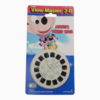 Set de Discos View-Master 3-D: Mickey's World Tour (Tyco / Disney) – Blíster Original Vintage 1990s