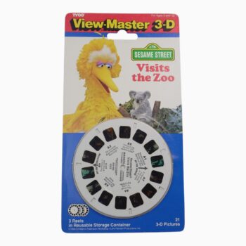 Set de Discos View-Master 3-D: Sesame Street Visits the Zoo / Plaza Sésamo (Tyco / CTW - Modelo 4107) – Blíster Original Vintage 1990