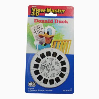 Set de Discos View-Master 3-D: Donald Duck – Flying Saucers Seen! / Pato Donald (Tyco / Disney - Modelo 3005) – Blíster Original Vintage 1990